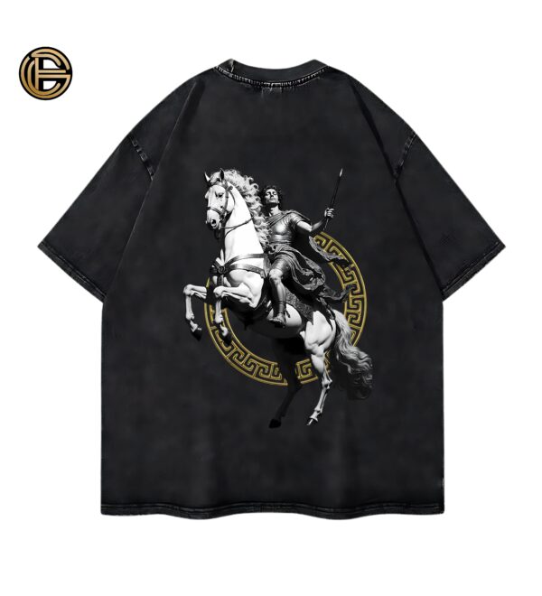 Great On Horse Acid wash Tshirt by ELONZE