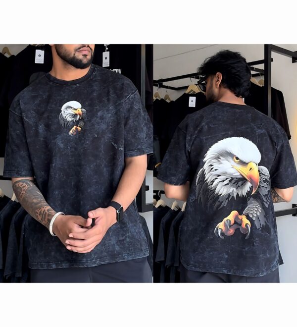 Baaz Oversized Acid Wash T-Shirt by ELONZE