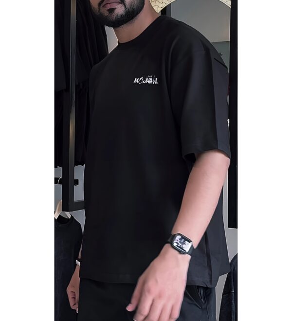 Majhail Oversize Black Tshirt by ELONZE