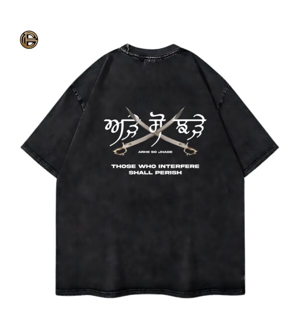 Adhe So Jhade Acid Wash Oversized T-Shirt – Power of Panjab | ELONZE