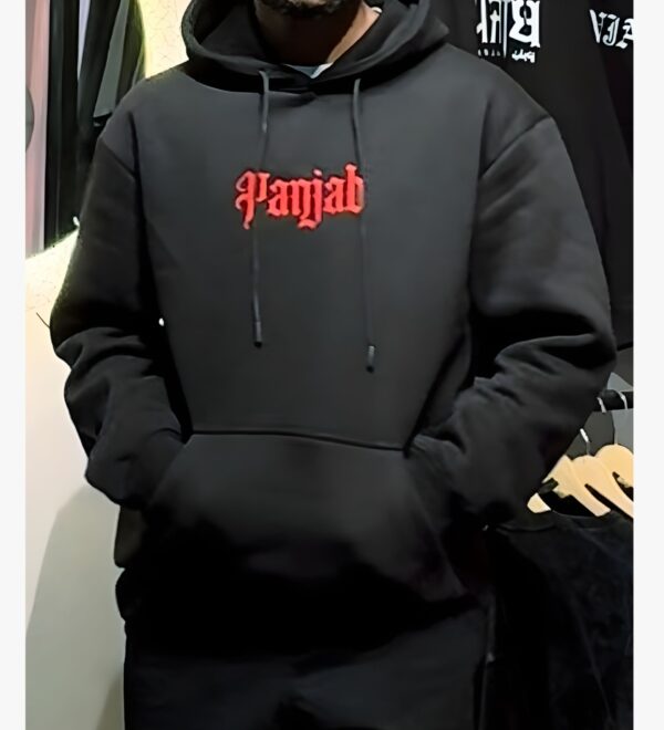 ELONZE “Panjab” Embroidered Hoodie – 400 GSM Heavy Cotton Fleece