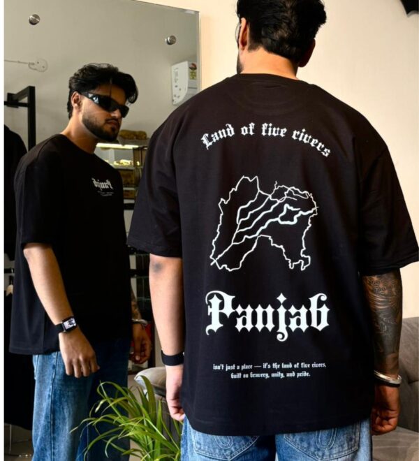 Where Five Rivers Flow – Panjab 220 GSM Premium T-Shirt | ELONZE
