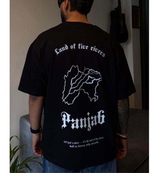 Where Five Rivers Flow – Panjab 220 GSM Premium T-Shirt | ELONZE