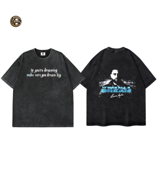 ELONZE “Dream Big” Acid Wash T-Shirt – Karan Aujla Concert Edition