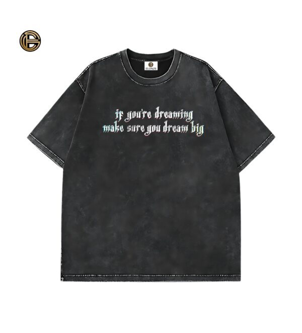 ELONZE “Dream Big” Acid Wash T-Shirt – Karan Aujla Concert Edition