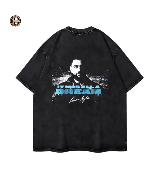 ELONZE “Dream Big” Acid Wash T-Shirt – Karan Aujla Concert Edition