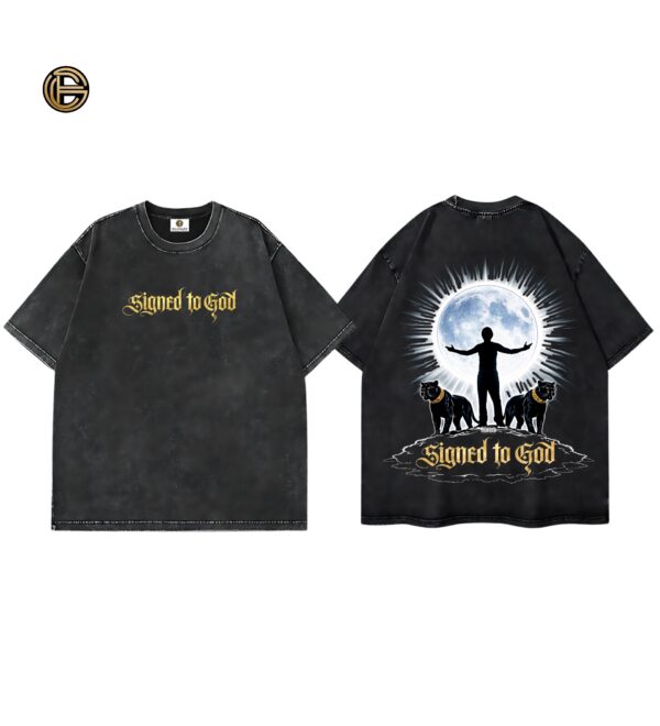 Signed To God Acid Wash T-Shirt – Tribute to Sidhu Moosewala | ELONZE
